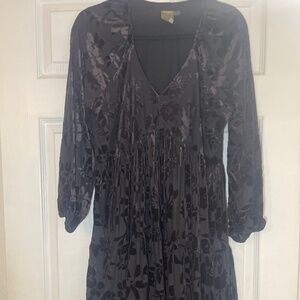 Brown/Black Taylor velvet burnout dress
